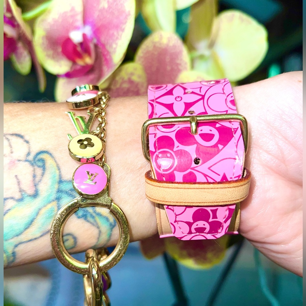 💖 Authentic‼️ Apple Watch band Pink Cosmic Blossom canvas - Picture 7 of 15